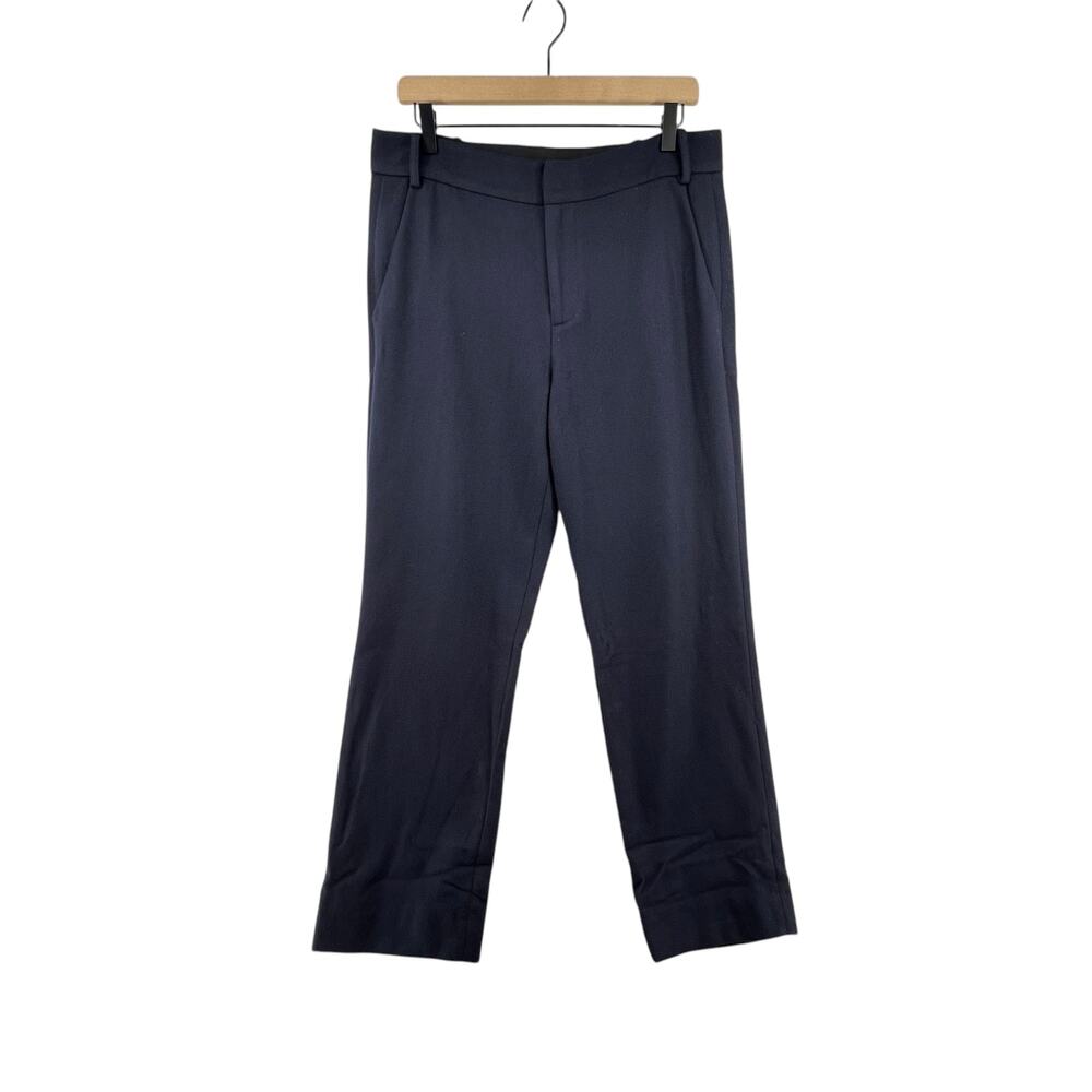 Amour Vert Size Large Pants Navy Blue Taper Fit Wool Blend NEW